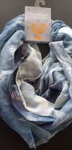 NWT Hanukkah Scarf Blue One size